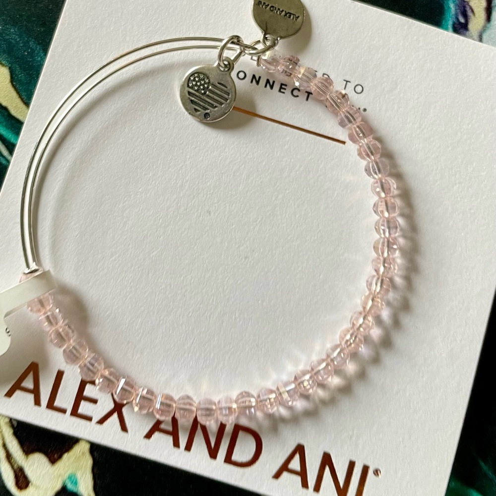 NWT Alex and Ani Light Pink Beaded Bracelet